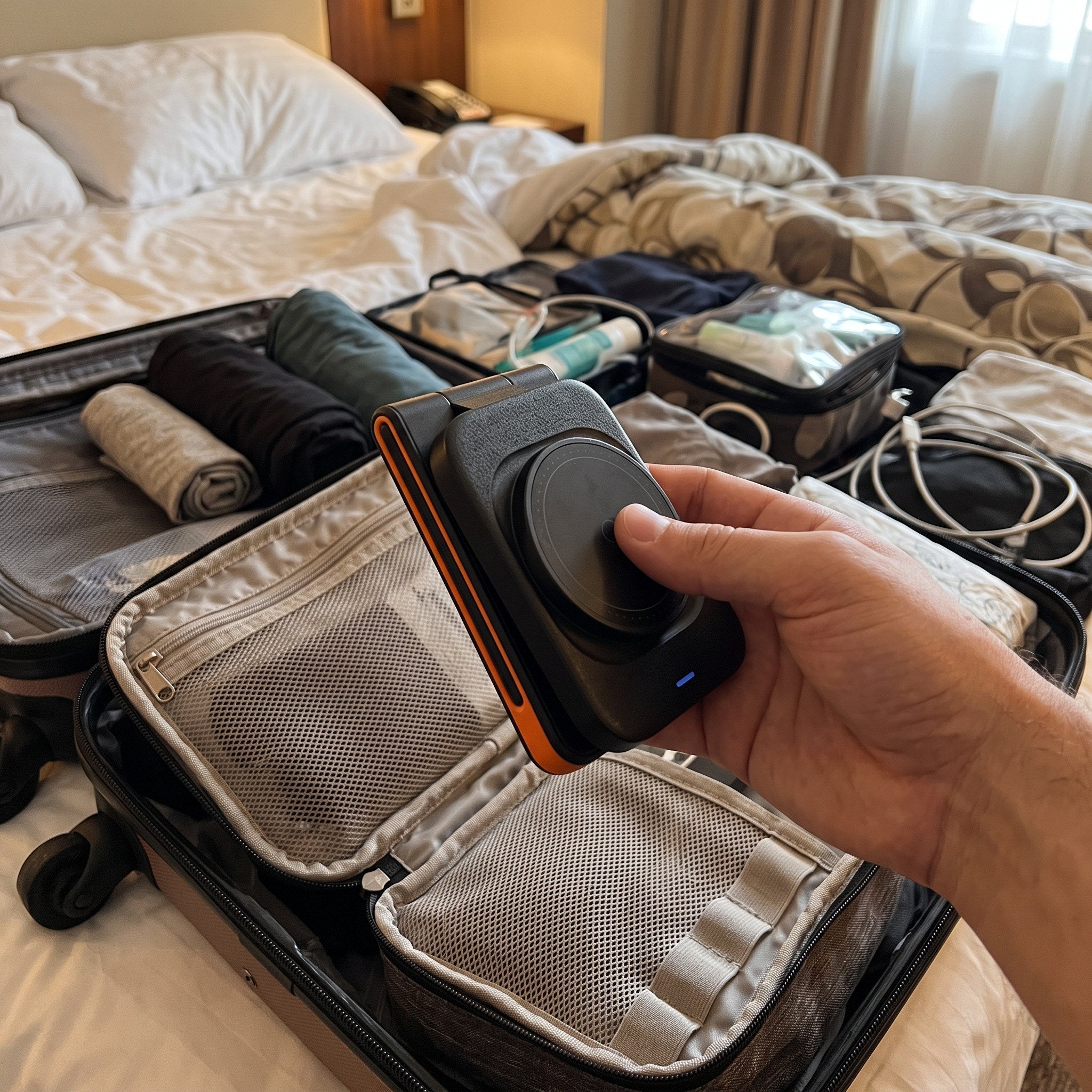 Charging station in an everyday home or travel setting 5